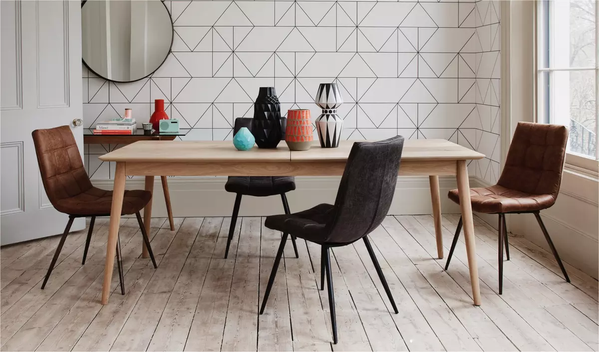 Dining table on sale to wall